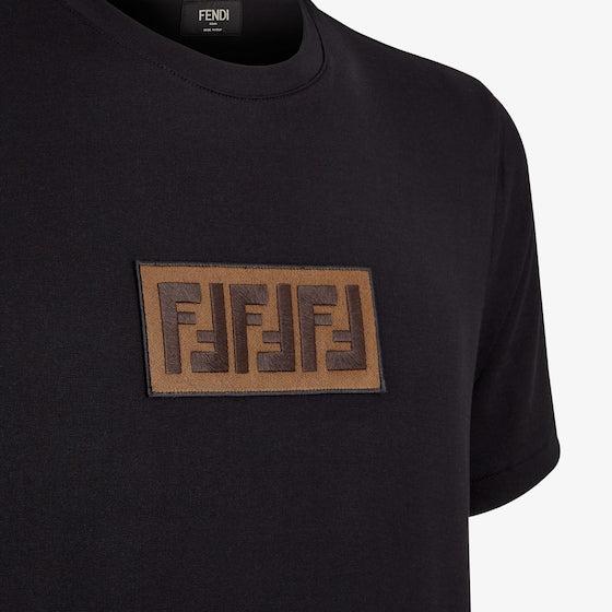 T-shirt imprimé étiquette marron