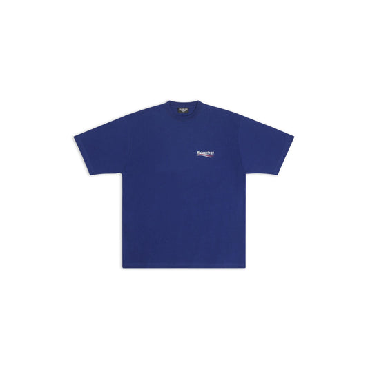 Camiseta clásica de algodón con cuello redondo y estampado
