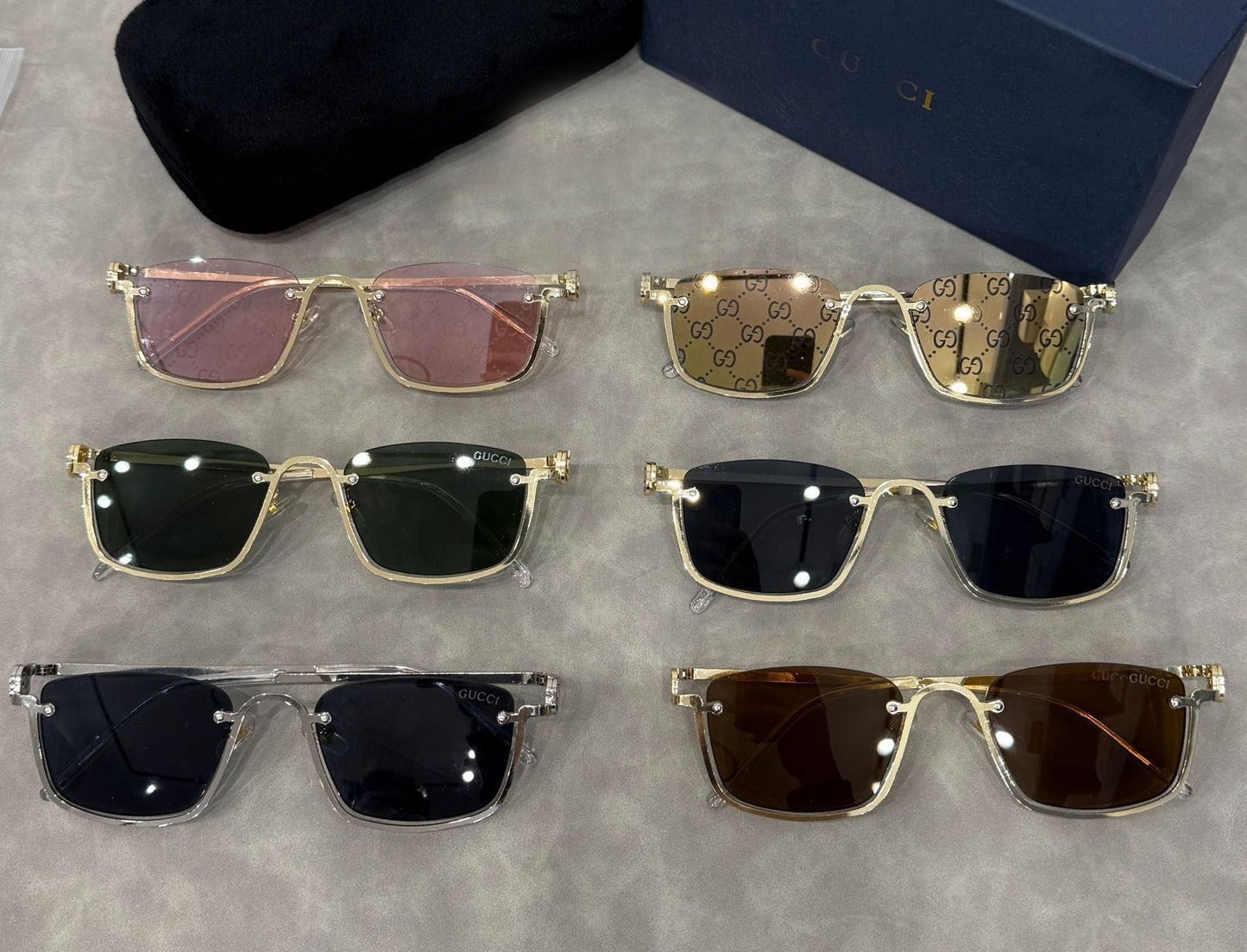 Lunettes de soleil rétro à la mode avec branches en métal de qualité supérieure