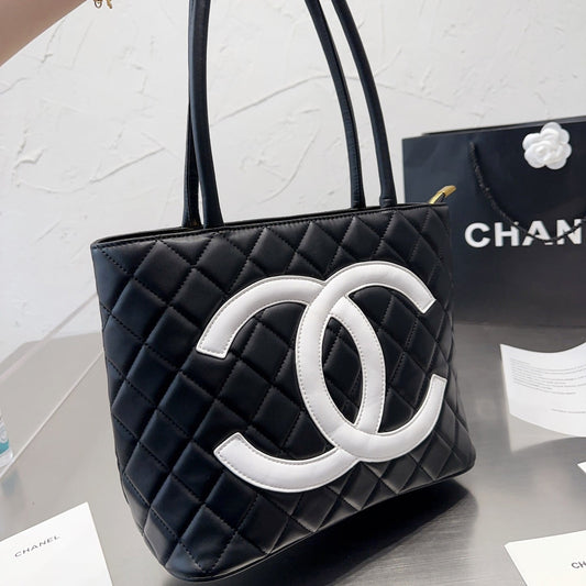 Sac fourre-tout rétro en cuir noir