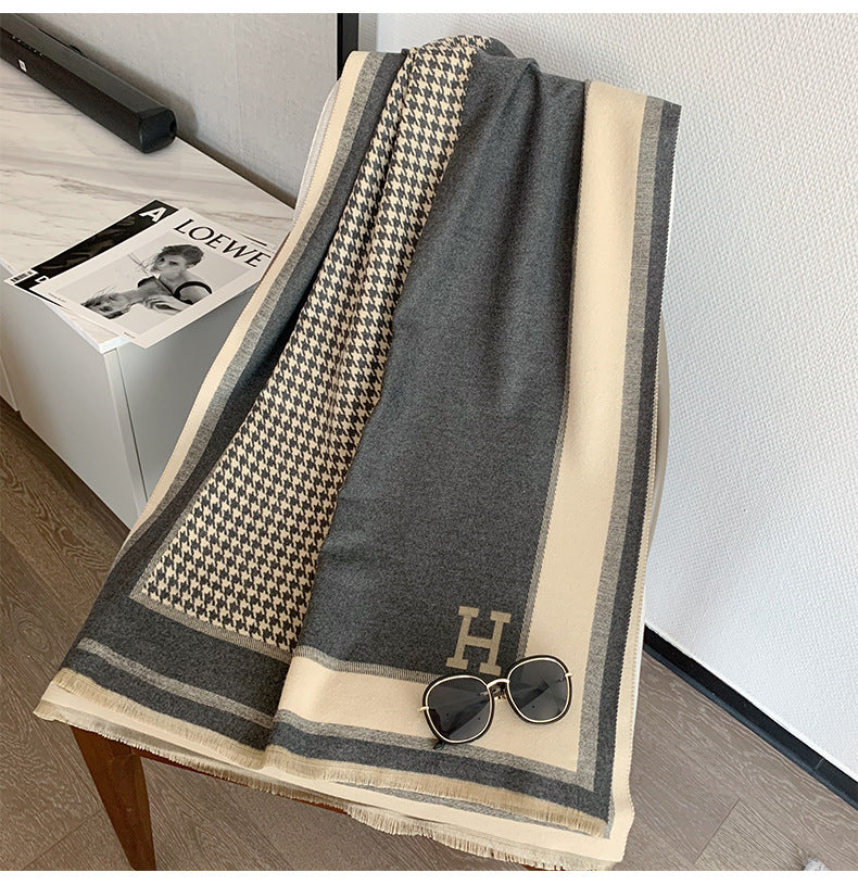 Chal de cachemira cálido engrosado