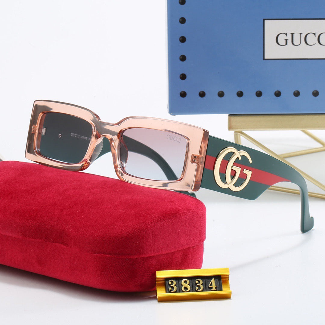 Lunettes de soleil de luxe œil-de-chat à monture carrée