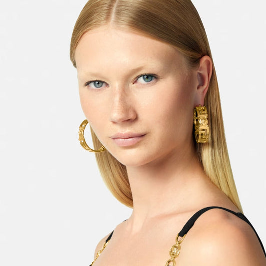 Pendientes de aro grandes retro a la moda