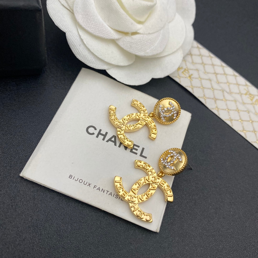 Pendientes Vintage Doble C Colgantes