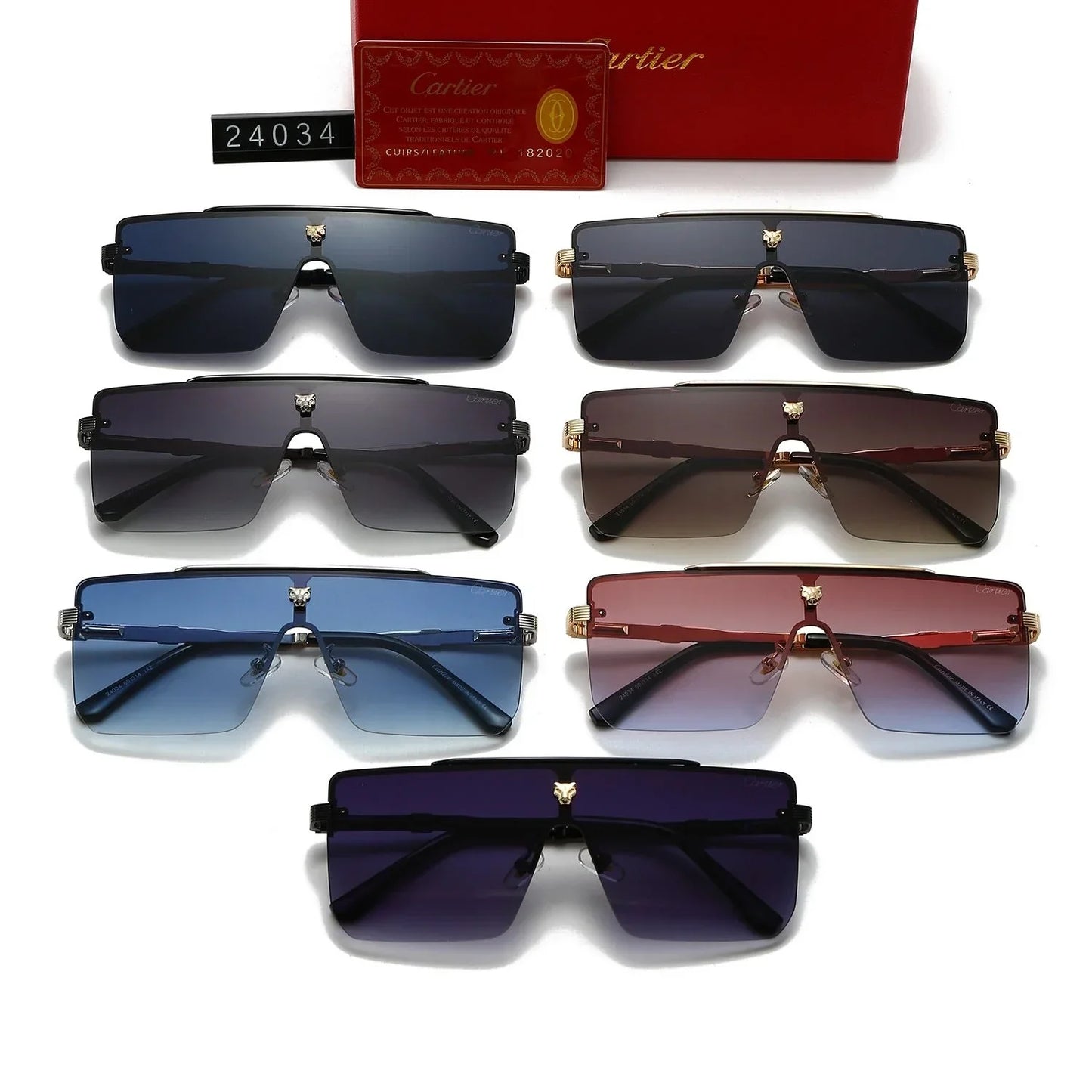 Nouvelles lunettes de soleil oversize sans monture pour hommes et femmes