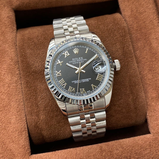 Men’s Classic Stainless Steel Dress Watch – 5-Style Luxury Collection (Silver, Two-Tone & Gold-Tone), Elegant Roman Numerals & Fluted Bezel