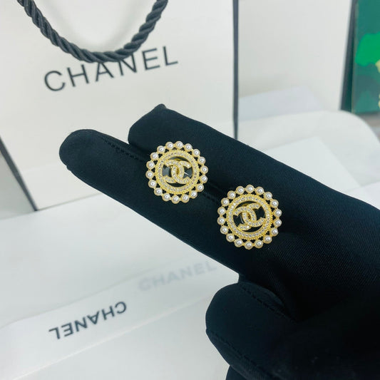 Clous d'oreilles Zircon Perle
