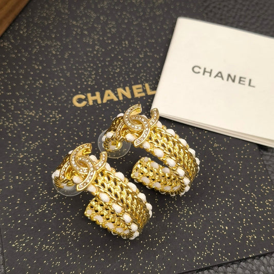 Aretes de Círculo Dorado Brillante