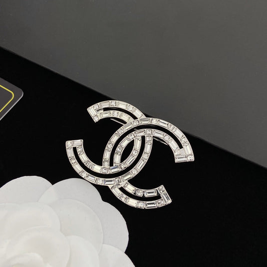 Broche de diamante de cristal brillante