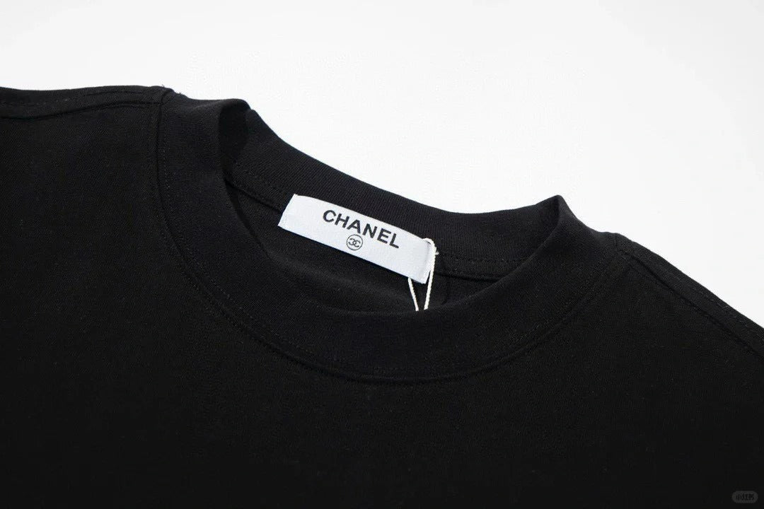 Grand t-shirt décontracté à manches courtes avec logo graffiti tridimensionnel