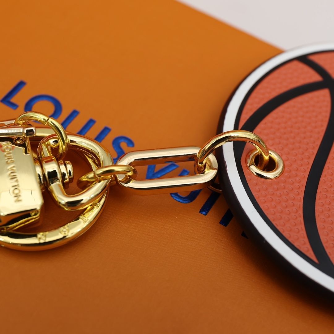 Porte-clés pendentif en cuir de basketball