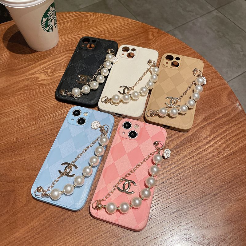 Estuche de Cuero con Pulsera de Cadena de Perlas