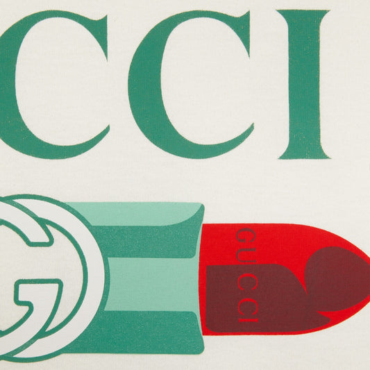 T-shirt imprimé rouge à lèvres