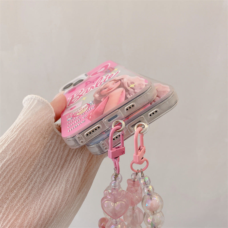 Bonita Funda con Colgante de Cortina de Cuentas de Princesa