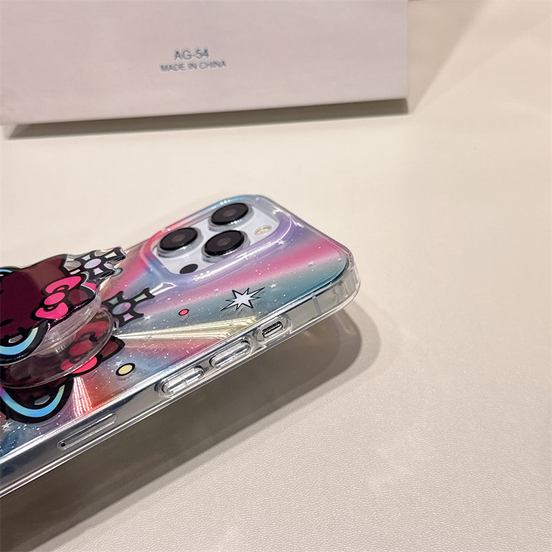 Bonita funda tipo atril de dibujos animados de láser