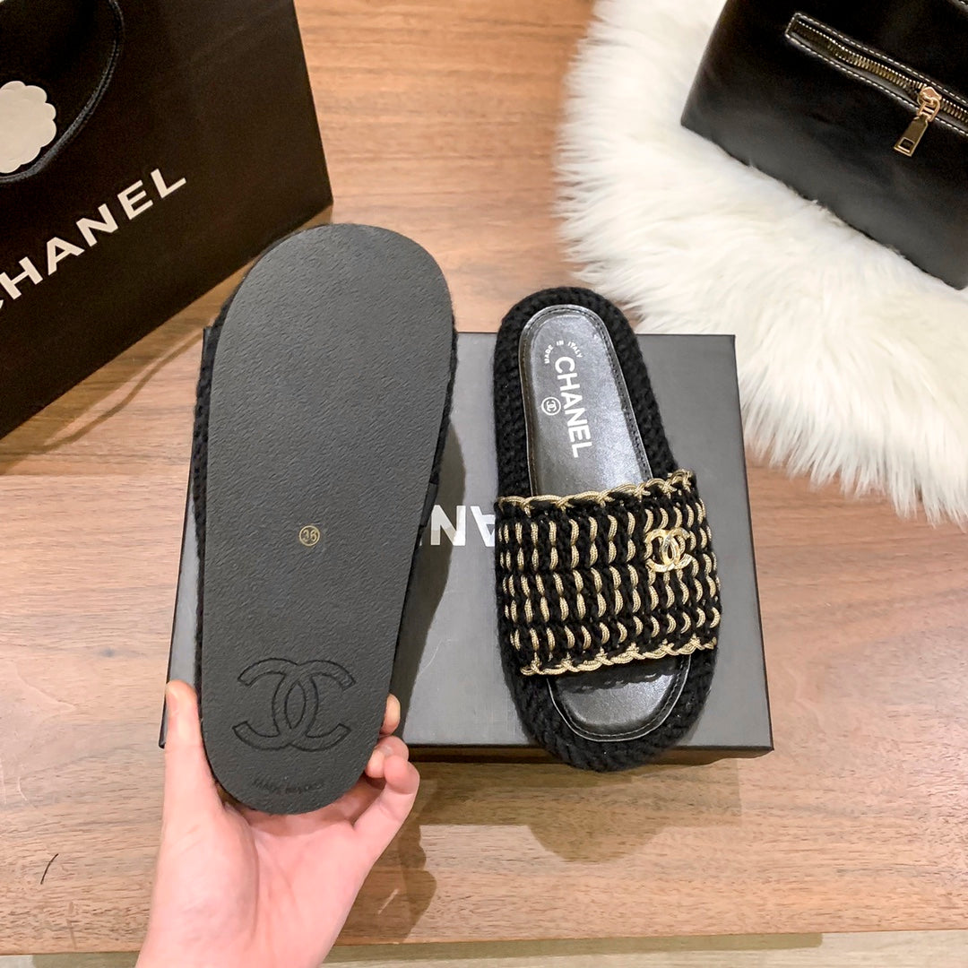 Zapatillas Planas Tejidas de Moda