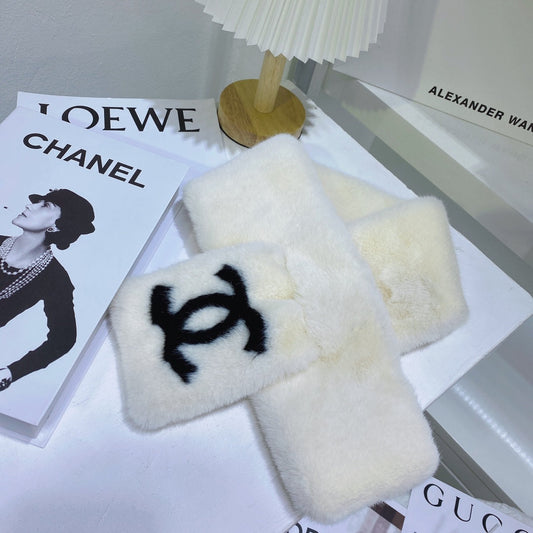 Écharpe polyvalente en peluche de vison
