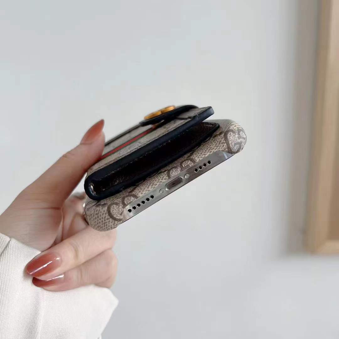 estuche de cuero multicapa para tarjetas