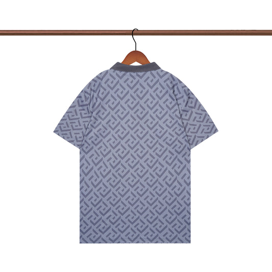 Camisa polo clásica de punto azul