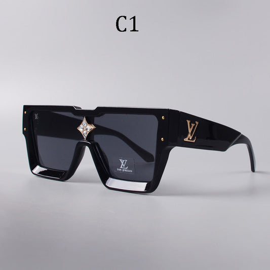 Gafas de sol unisex de montura cuadrada nuevas de 2024 1486