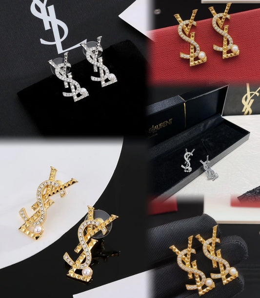 Pendientes de lujo con letras