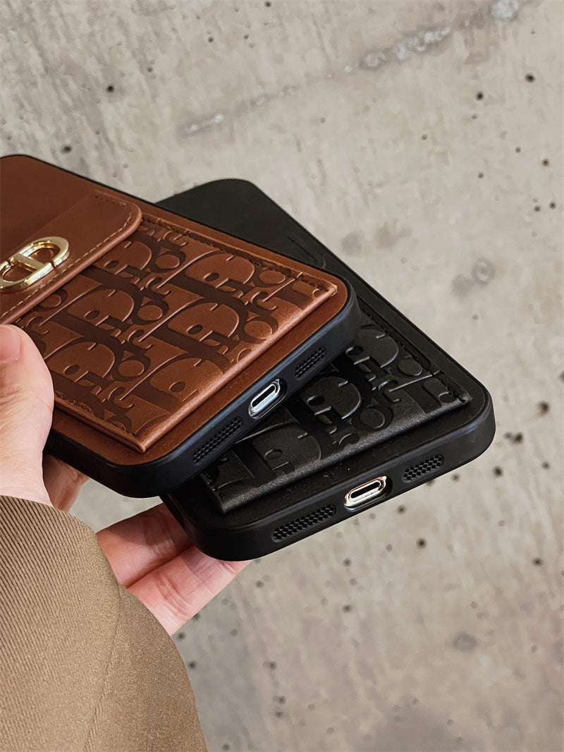 Étui porte-monnaie en cuir de luxe