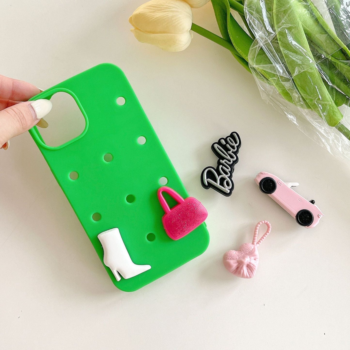 Estuche de silicona con agujeros para joyería DIY