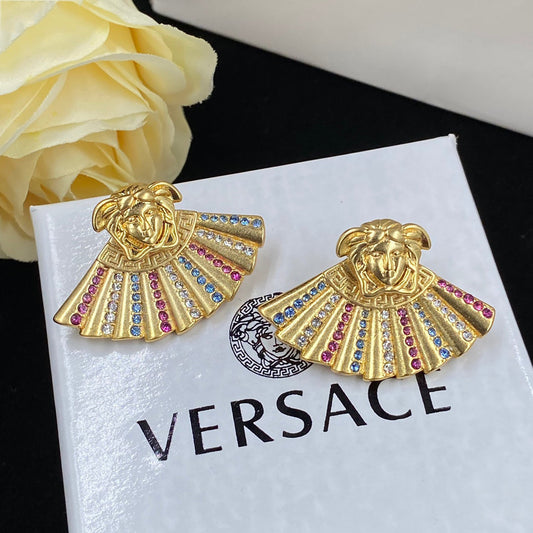 Vintage Colored Diamond Earrings Necklace Set