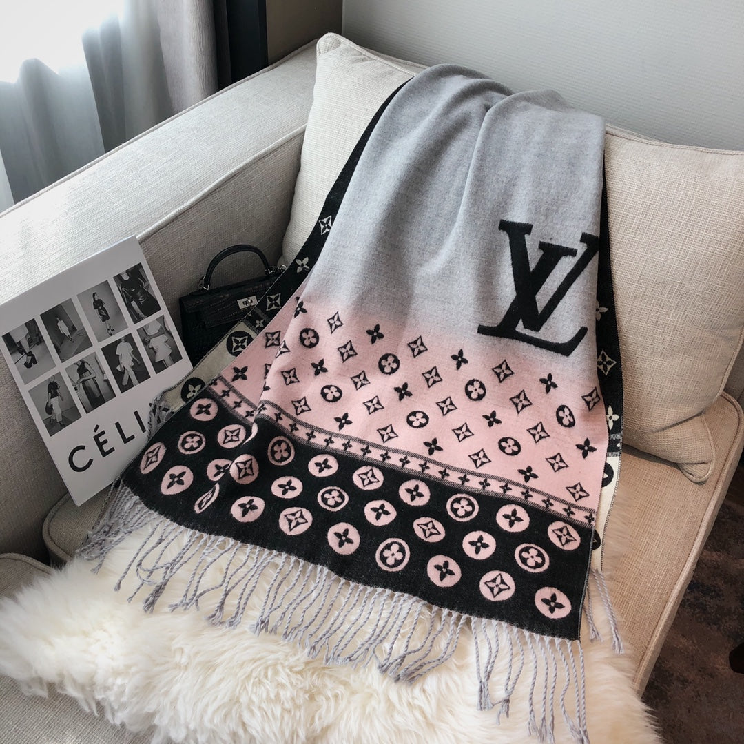 Foulard Monogram en cachemire à couleurs dégradées