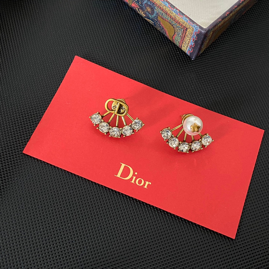 Boucles d'oreilles lettres pendentifs strass