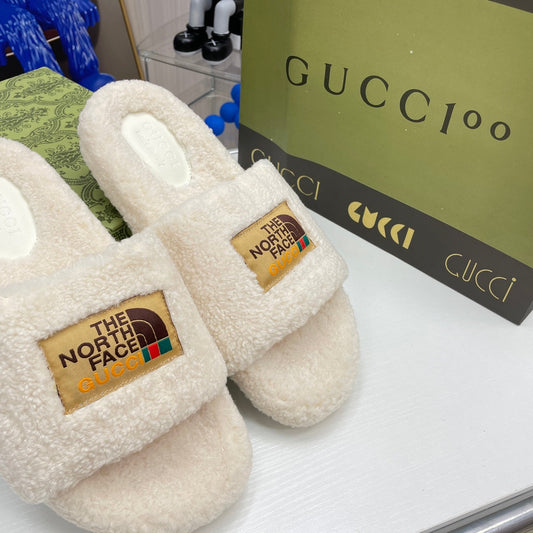 Zapatillas de lana de marca compartida de moda