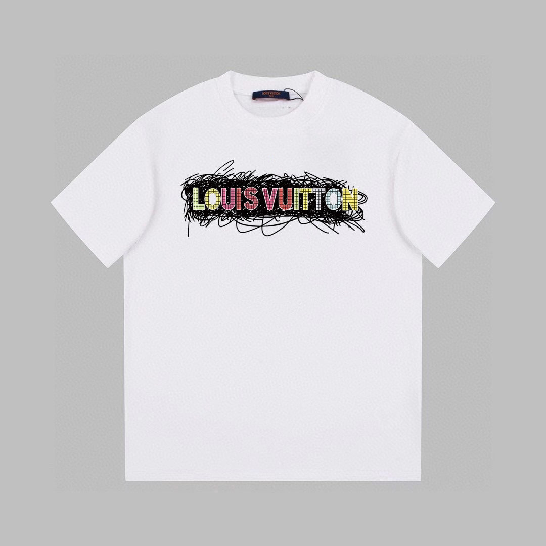 T-shirt imprimé assorti à liseré noir