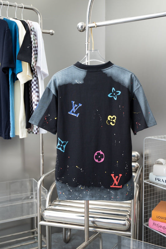 T-shirt imprimé à motif dégradé