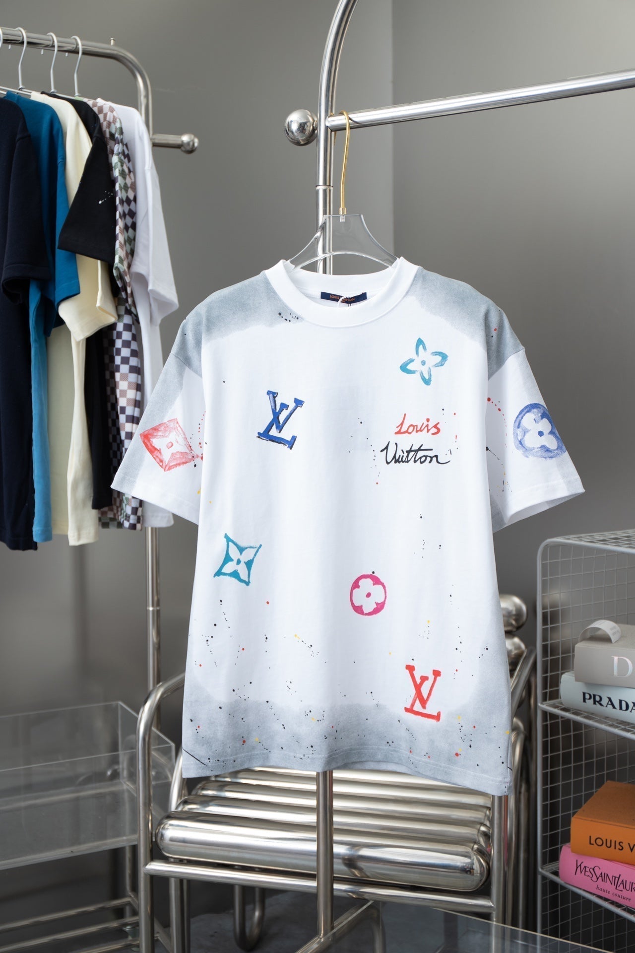 T-shirt imprimé à motif dégradé