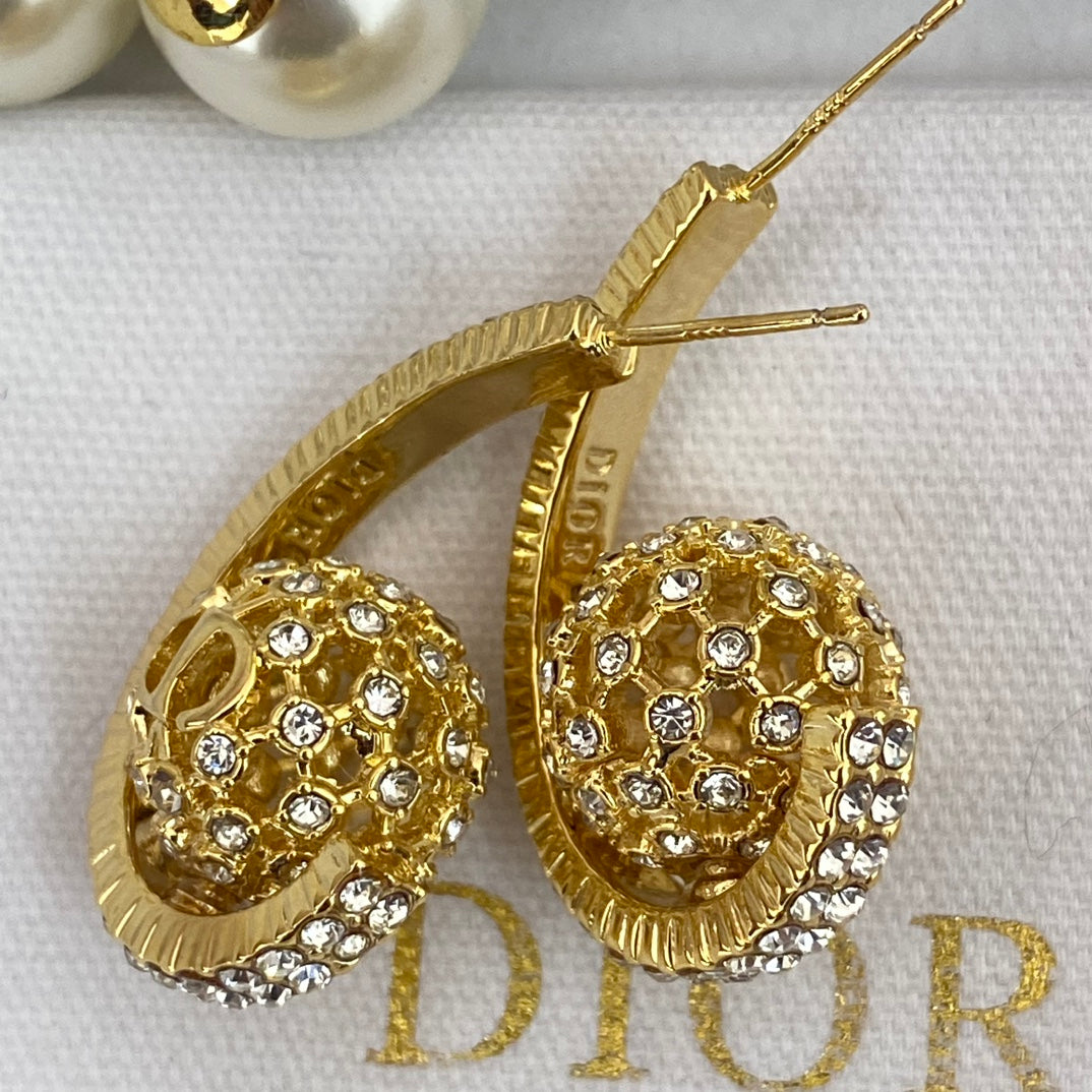 Boucles d'oreilles pendantes Perle et Boule