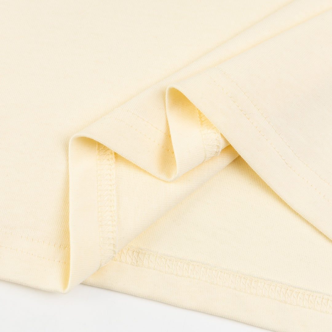 T-shirt simple en coton brodé