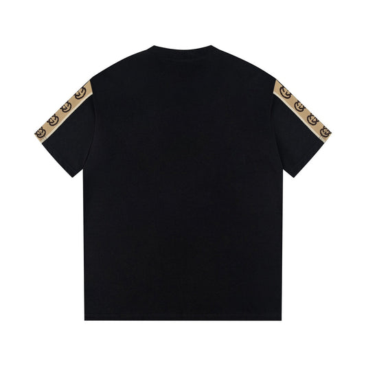 Camiseta de algodón bordada sencilla