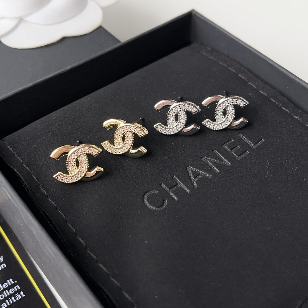 Boucles d'oreilles de luxe Mini Logo Diamant