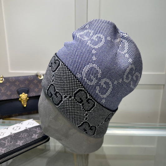 Gorro de lana G de doble capa y doble cara