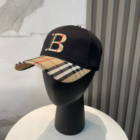 Gorra de béisbol unisex a cuadros con bordado 3D