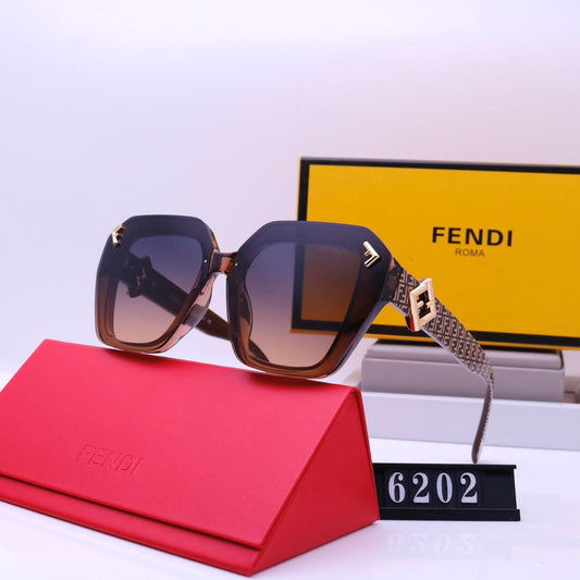 Gafas de sol retro con grabado de letra F