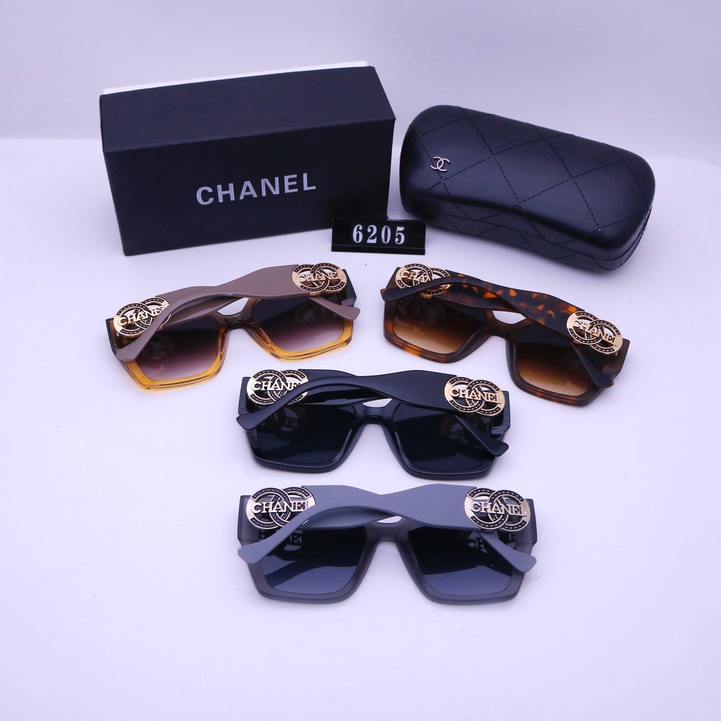 Lunettes de soleil rétro en métal à monture lettrée