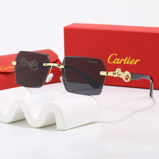 6 Color Rimless Square Panther Sunglasses