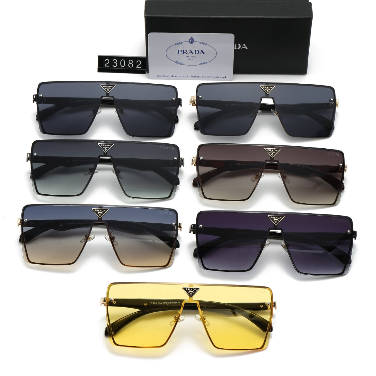 Lunettes de soleil HD avec logo triangle une pièce