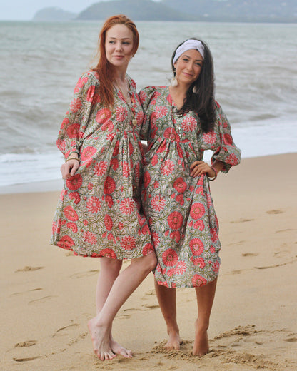 Robe courte Hawa motif Flora
