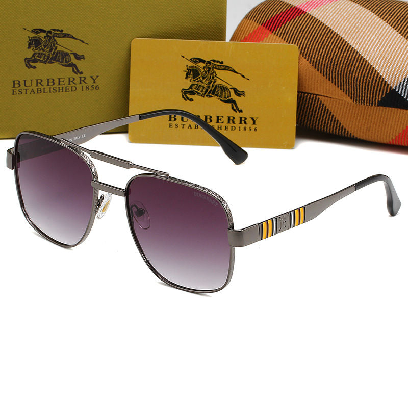 Lunettes de soleil rétro unisexe à double pont