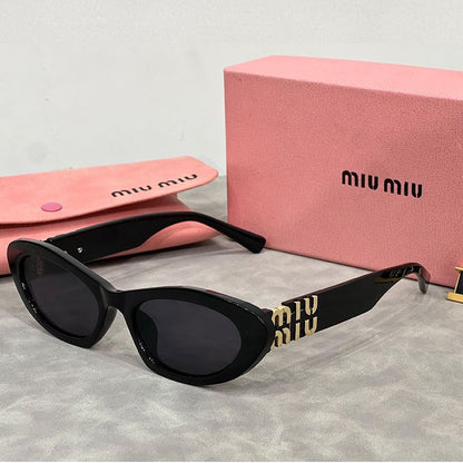 Lunettes de soleil ovales œil-de-chat rétro pour femme