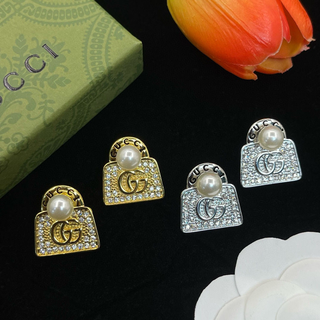 Boucles d'oreilles tendance en perles avec lettres tempérament