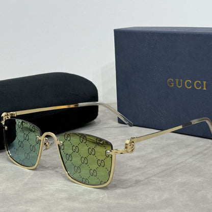 Lunettes de soleil rétro à la mode avec branches en métal de qualité supérieure