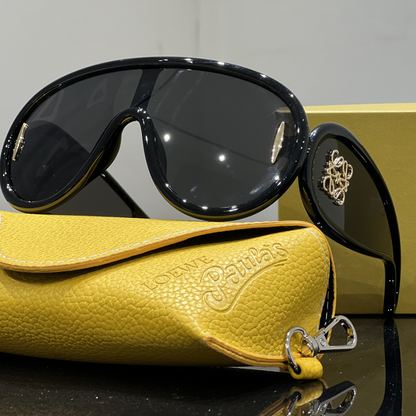 Gafas de sol estampadas de una pieza con montura grande